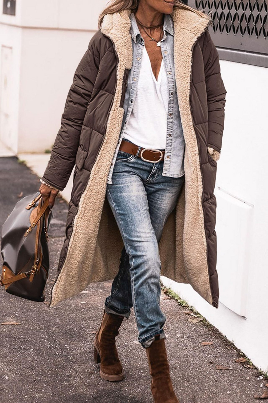 CELIA | REVERSIBLE WOOL-BLEND COAT