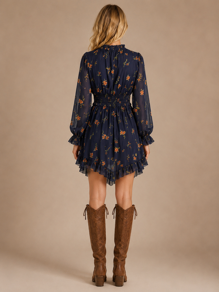 Juliette™ - Floral V-Neck Short Dress