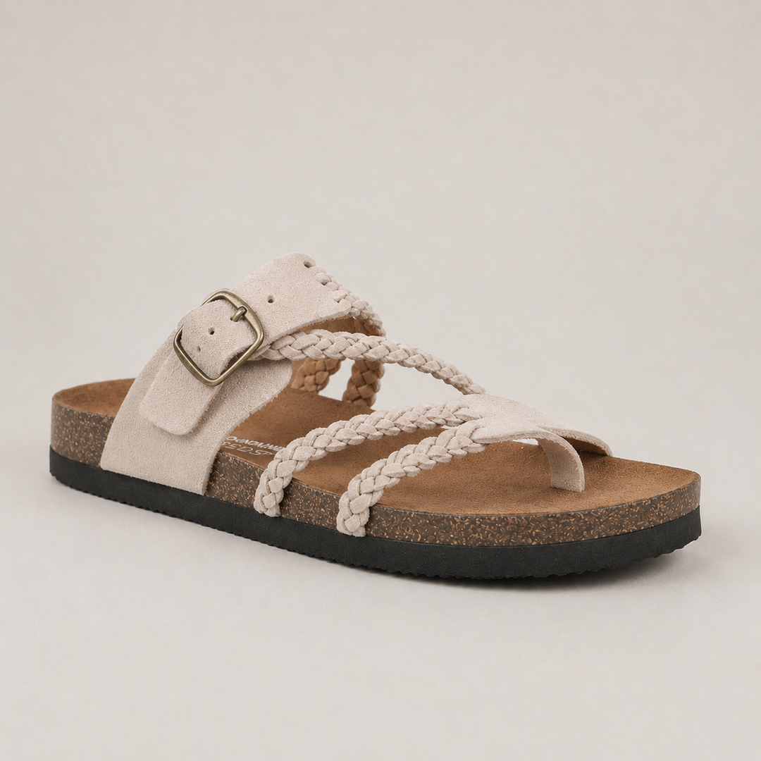 Hayleigh™ - Braided Comfort Cork Sandals