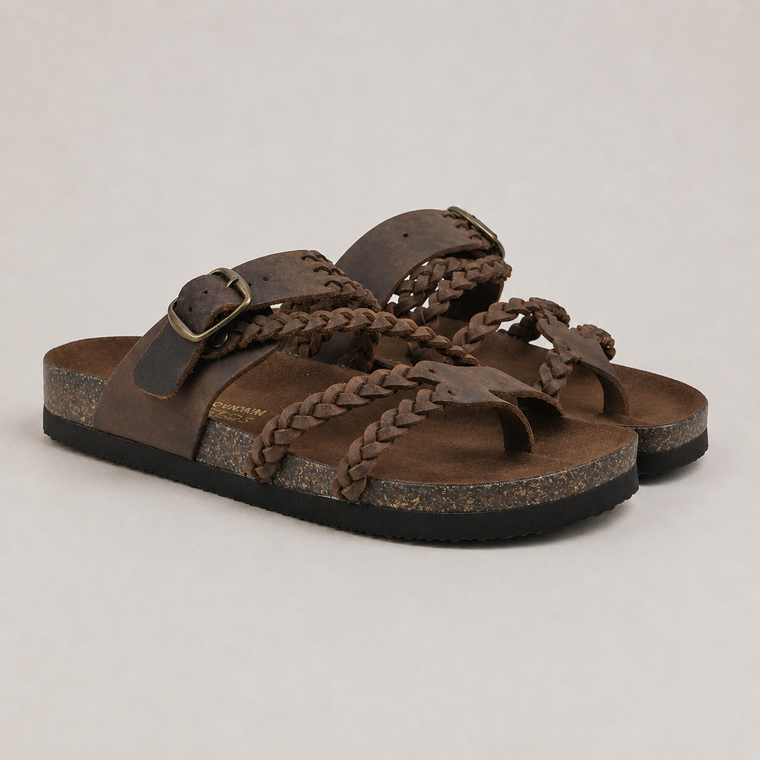 Hayleigh™ - Braided Comfort Cork Sandals