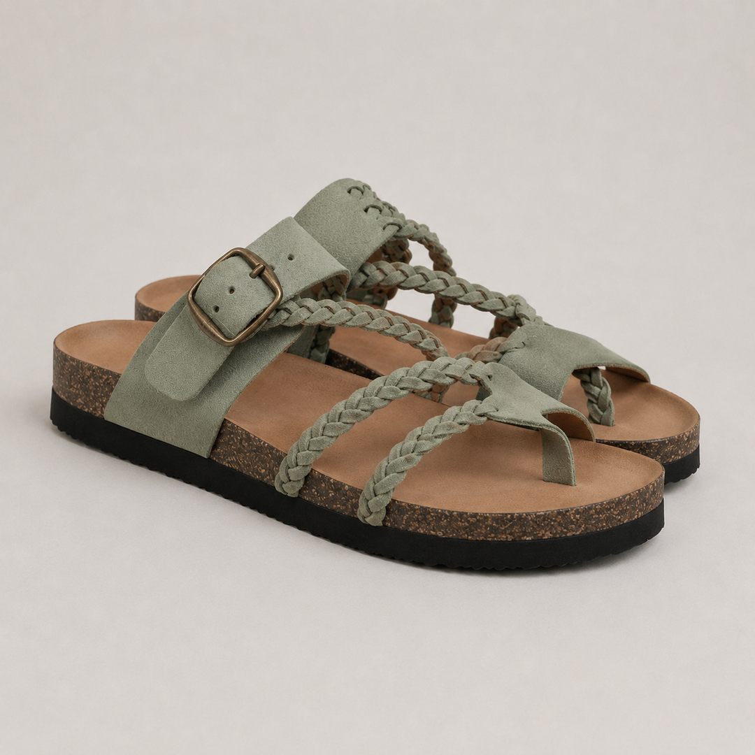 Hayleigh™ - Braided Comfort Cork Sandals