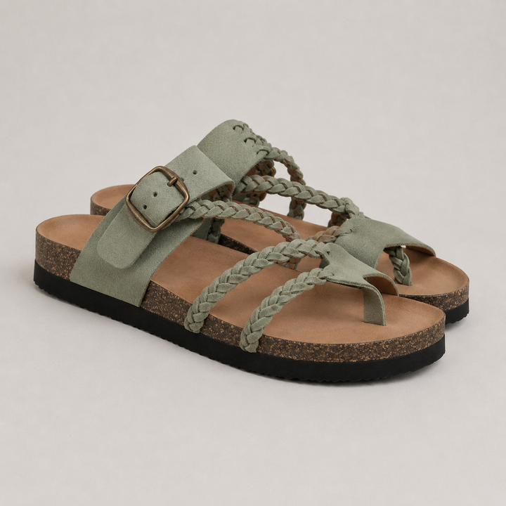 Hayleigh™ - Braided Comfort Cork Sandals