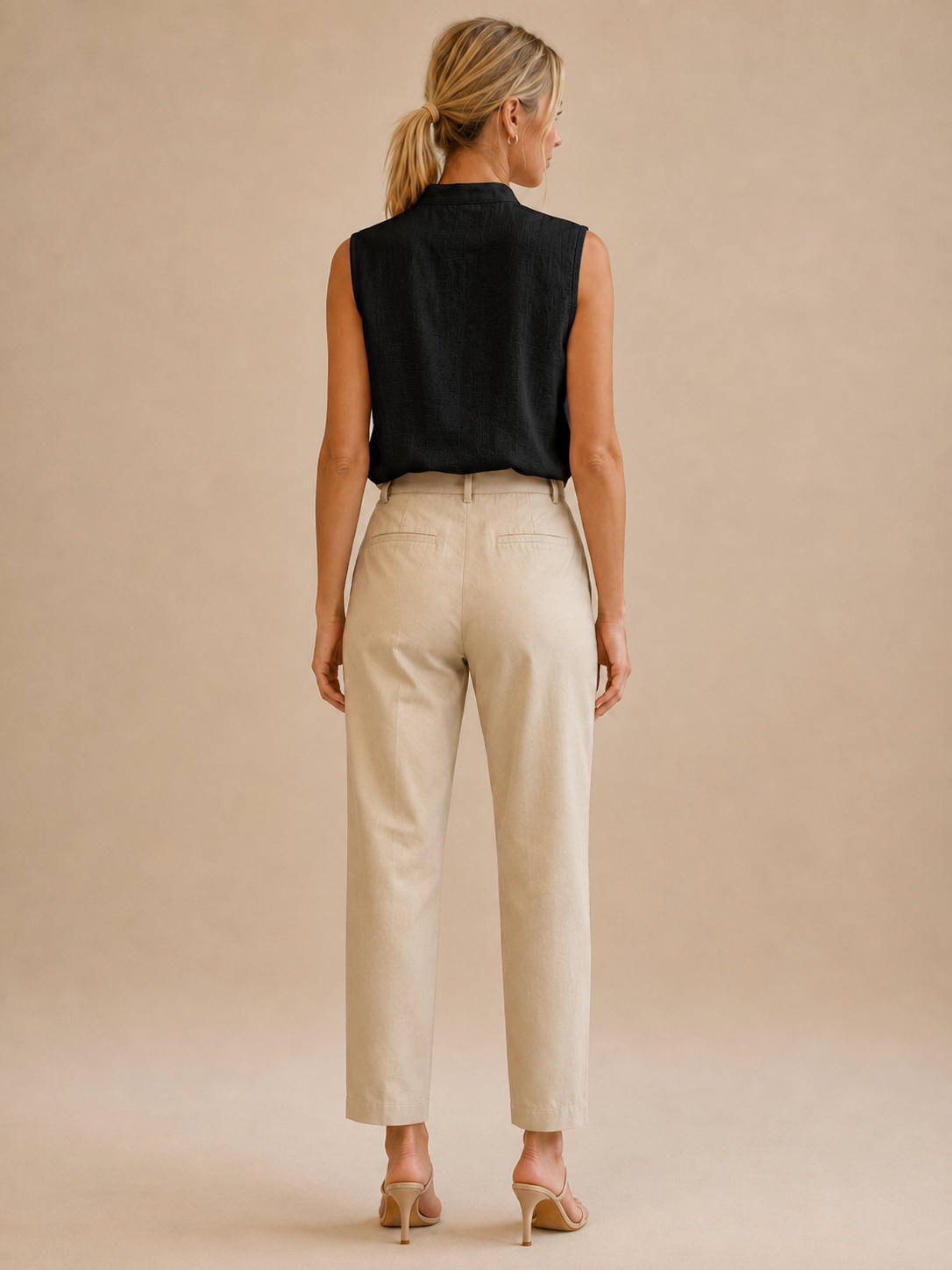Tahlia™ - Sleeveless Collared Button Top