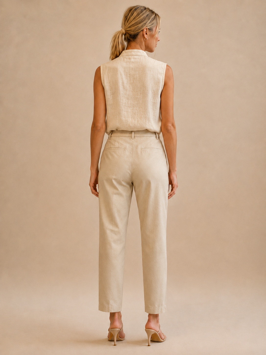 Tahlia™ - Sleeveless Collared Button Top