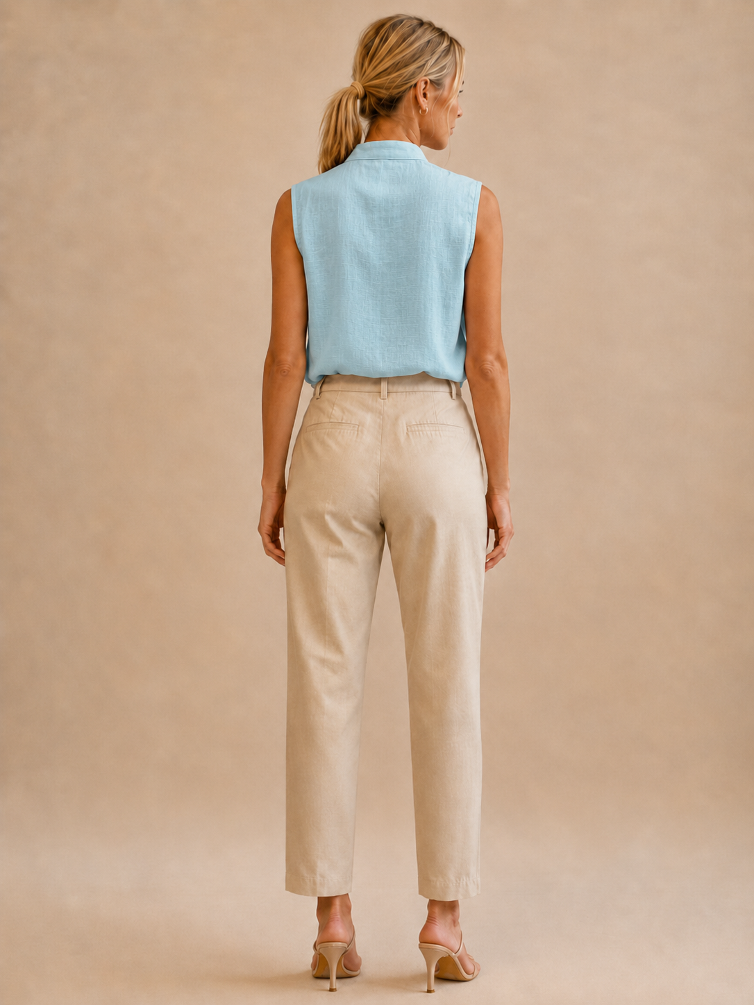 Tahlia™ - Sleeveless Collared Button Top