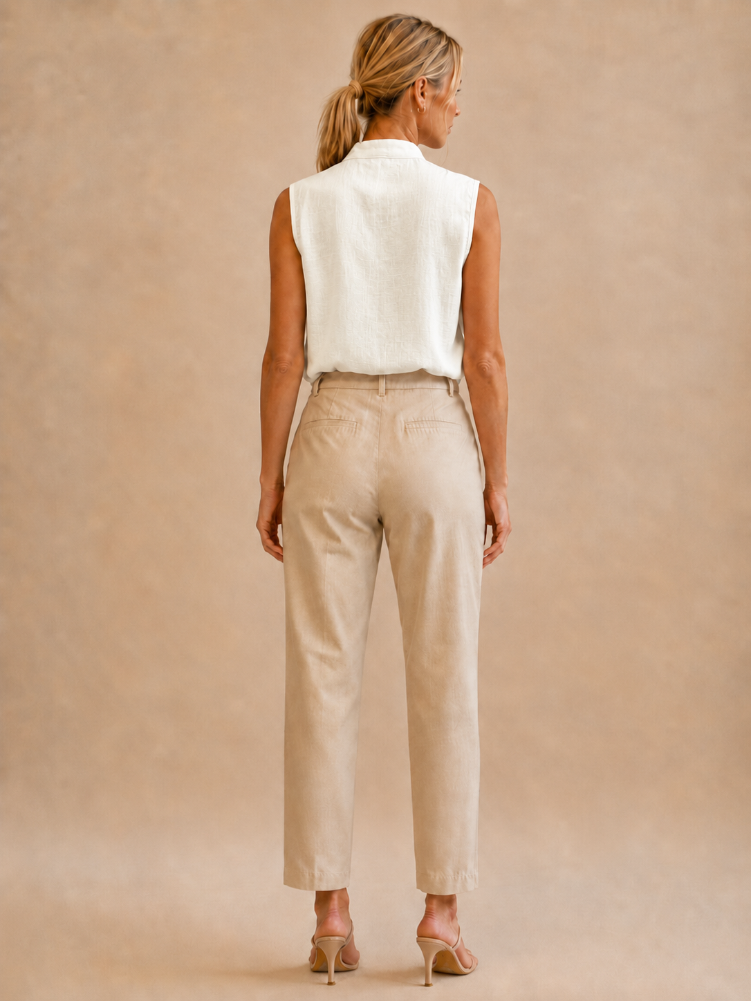 Tahlia™ - Sleeveless Collared Button Top