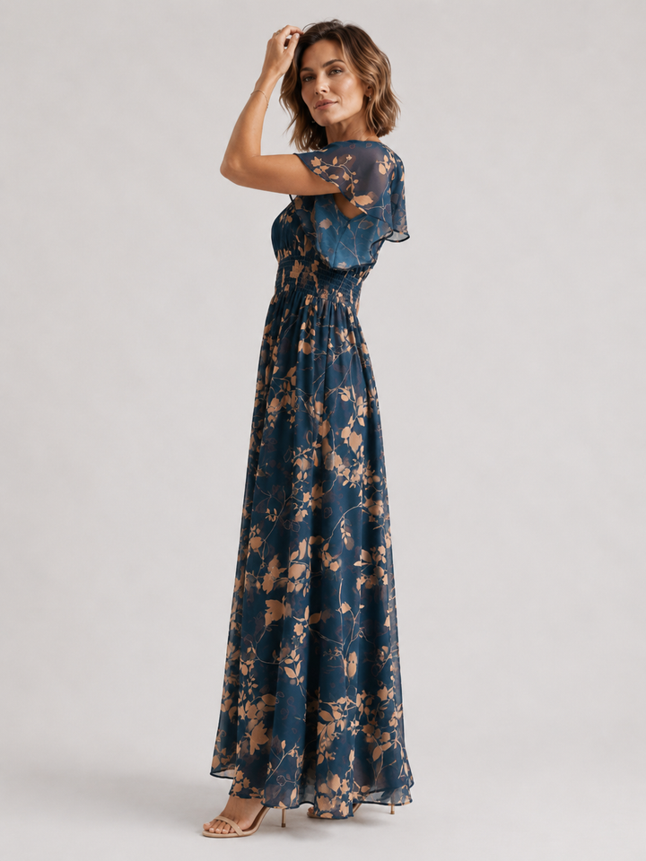Sienna™ - Floral V-Neck Maxi Dress