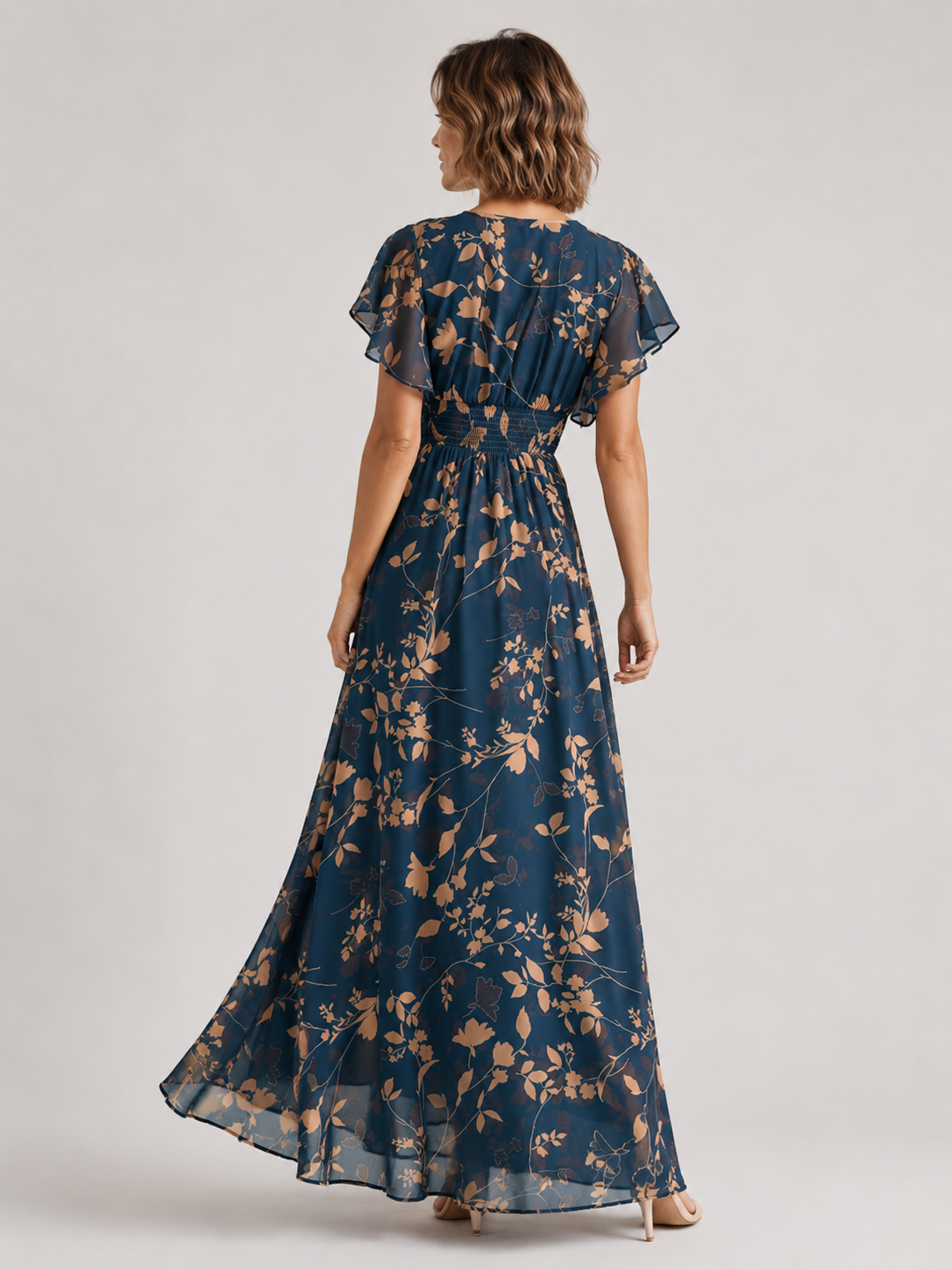 Sienna™ - Floral V-Neck Maxi Dress