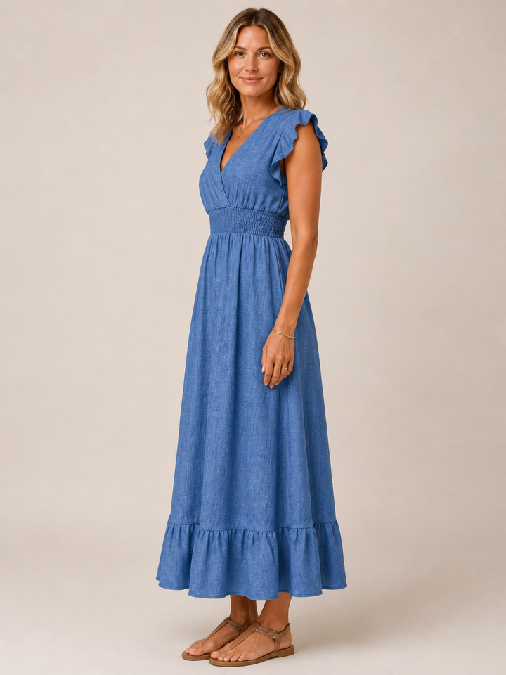 Serena™ - Cinched Waist Maxi Dress