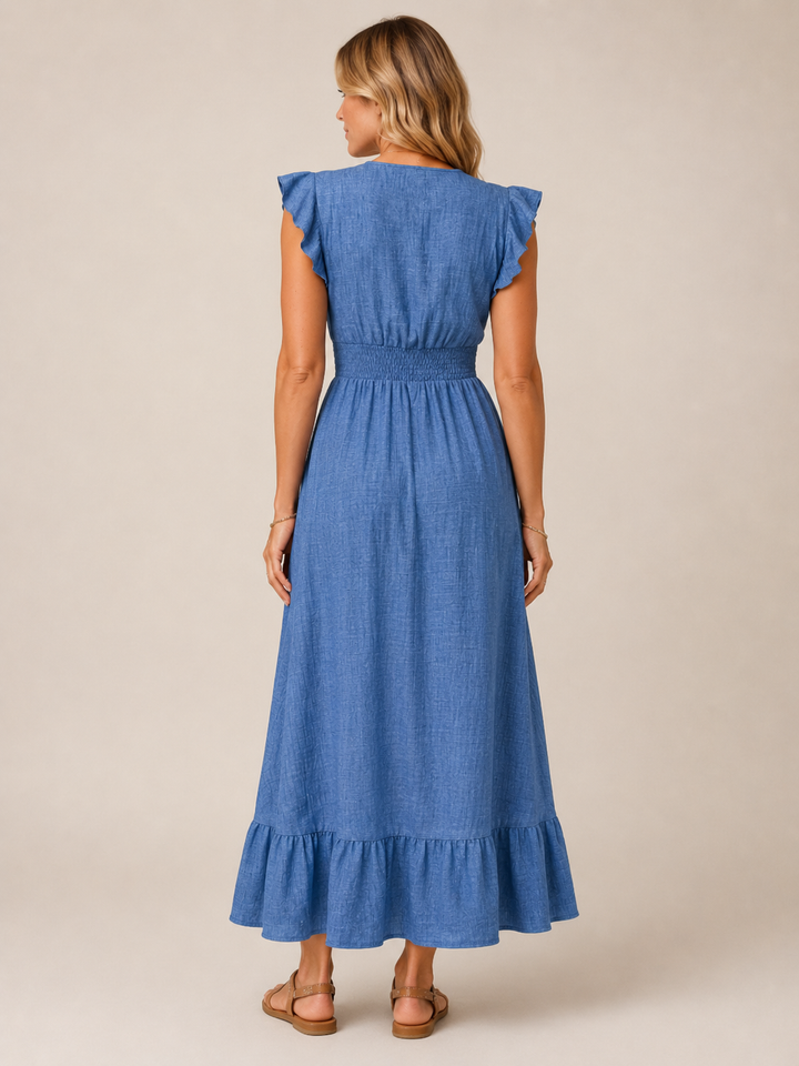 Serena™ - Cinched Waist Maxi Dress