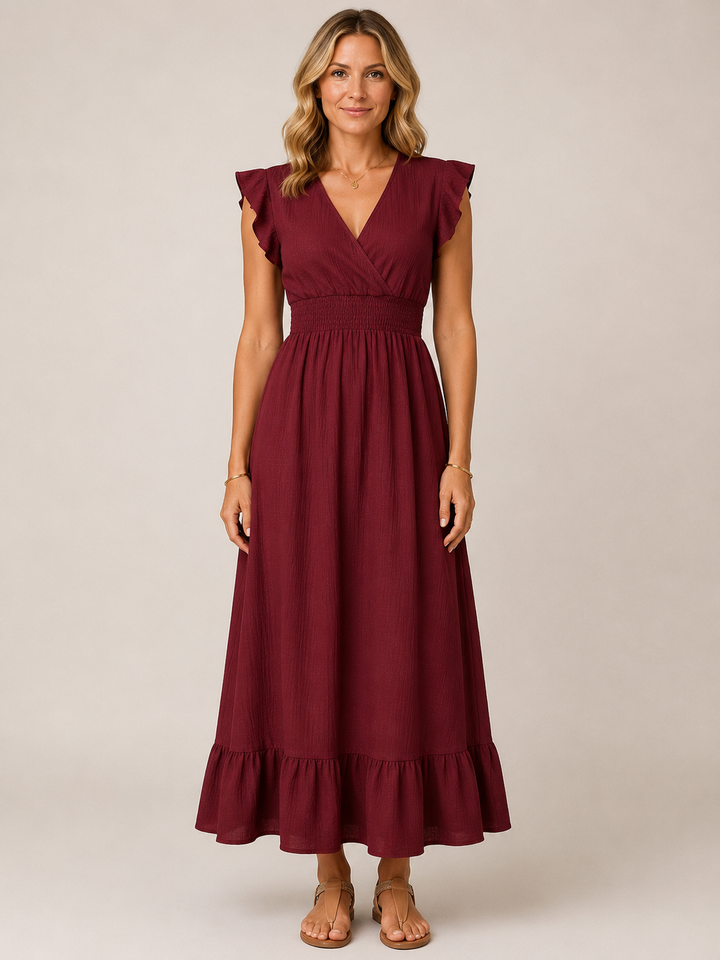 Serena™ - Cinched Waist Maxi Dress
