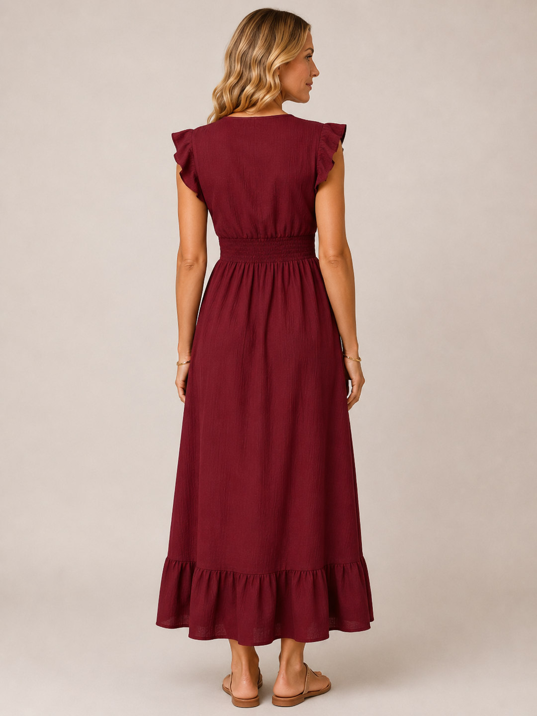 Serena™ - Cinched Waist Maxi Dress