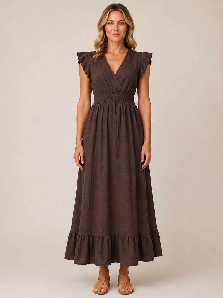 Serena™ - Cinched Waist Maxi Dress