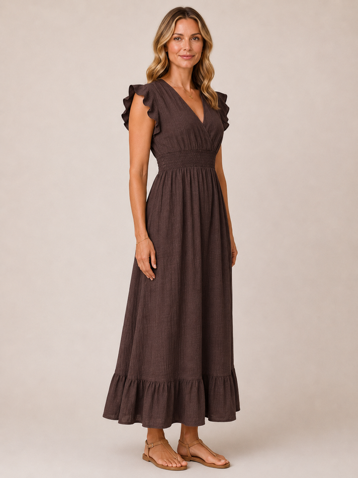 Serena™ - Cinched Waist Maxi Dress