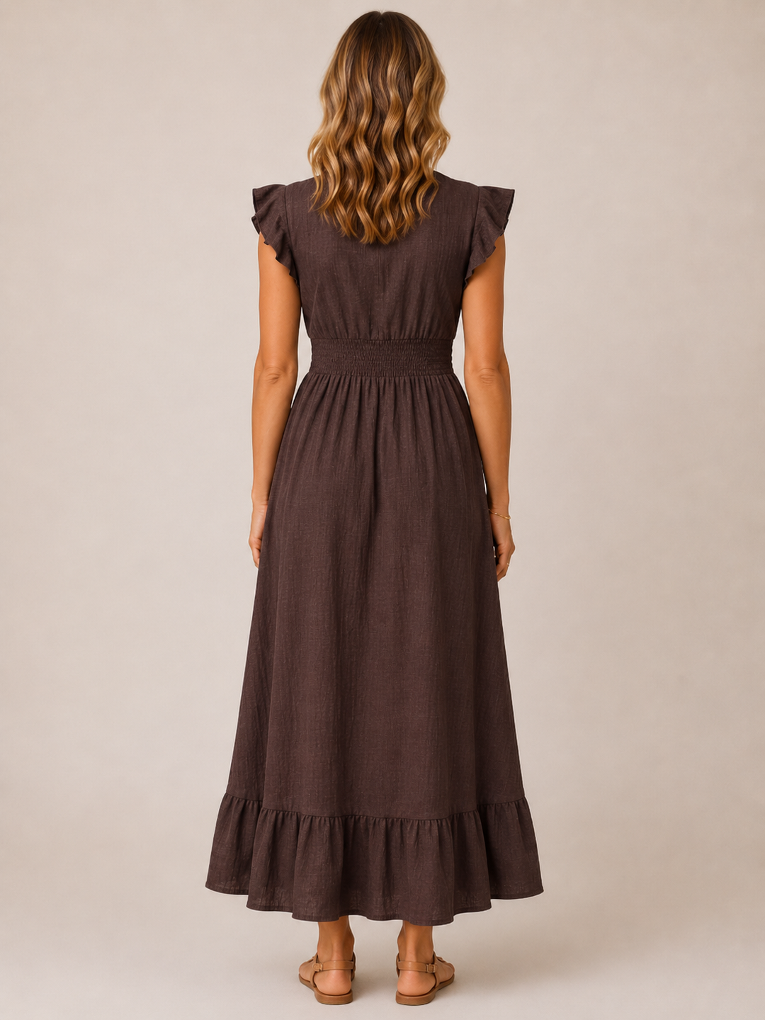 Serena™ - Cinched Waist Maxi Dress