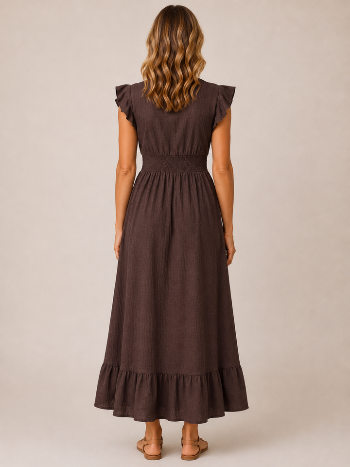Serena™ - Cinched Waist Maxi Dress